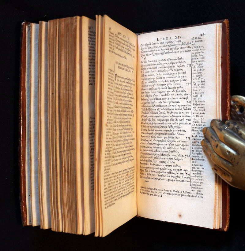 1668 Rare Latin Book - OVID's Metamorphoses - Metamorphoseon libri XV cum notis Farnabii.