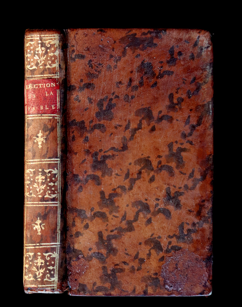 1784 Rare French Book -  Dictionary of FABLE and Mythology - Dictionnaire de la Fable by Chompre.