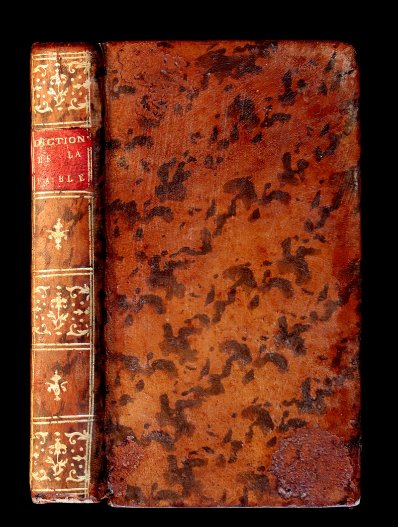1784 Rare French Book -  Dictionary of FABLE and Mythology - Dictionnaire de la Fable by Chompre.