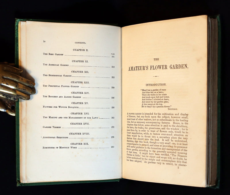 1871 Rare Book - The Amateur's Flower Garden by the famous botanist James Shirley Hibberd. 1stED.