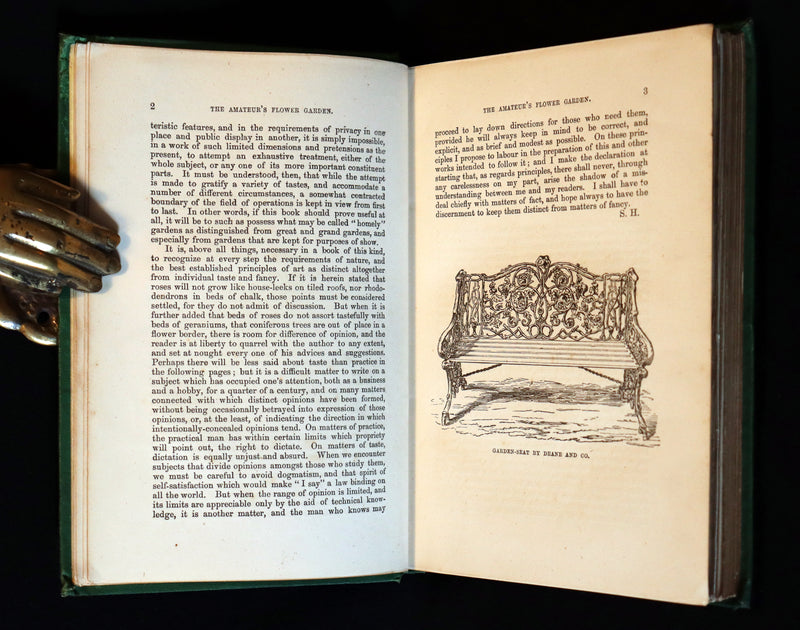 1871 Rare Book - The Amateur's Flower Garden by the famous botanist James Shirley Hibberd. 1stED.