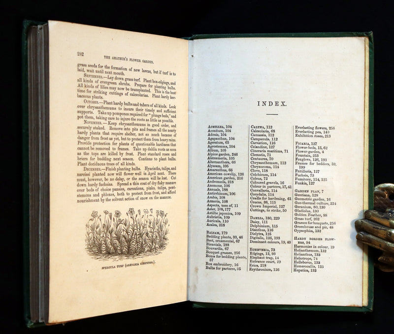 1871 Rare Book - The Amateur's Flower Garden by the famous botanist James Shirley Hibberd. 1stED.