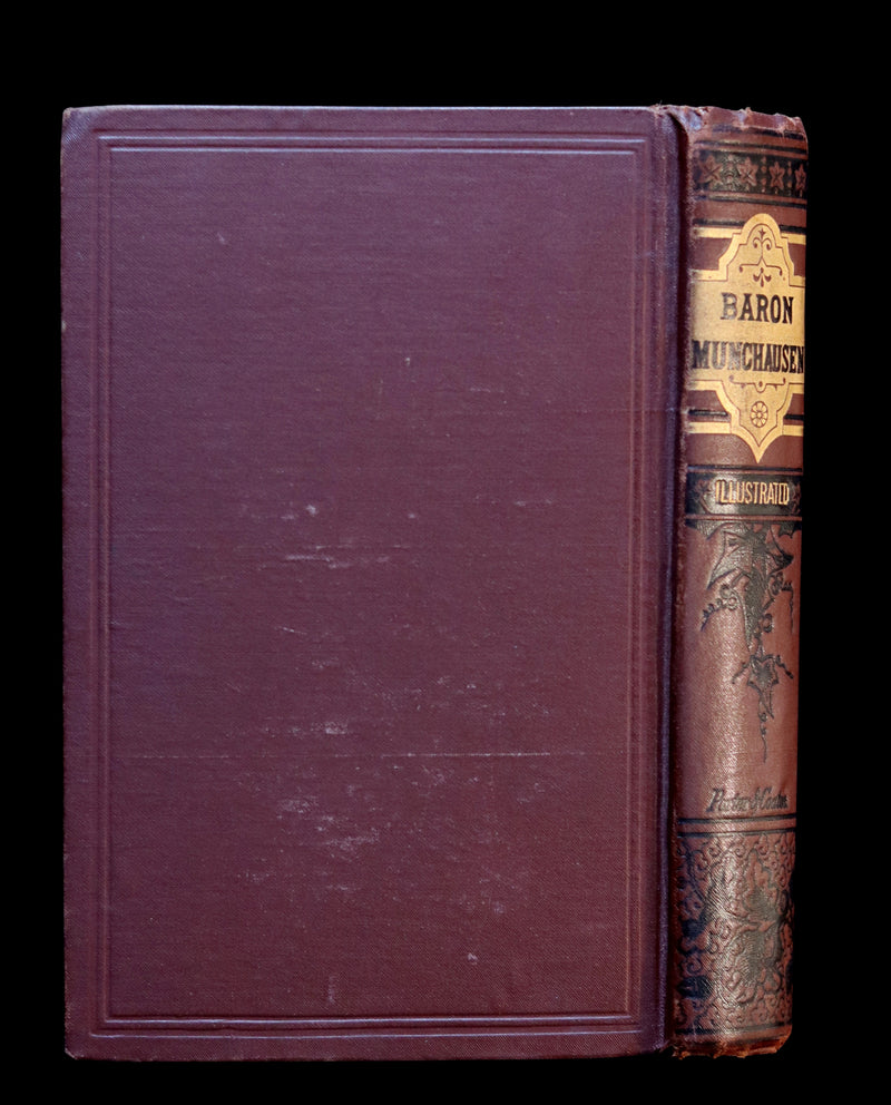 1880 Rare Book - The Travels and Surprising Adventures of Baron MUNCHAUSEN Illustrated by Crowquill.