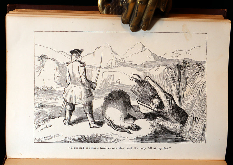 1880 Rare Book - The Travels and Surprising Adventures of Baron MUNCHAUSEN Illustrated by Crowquill.