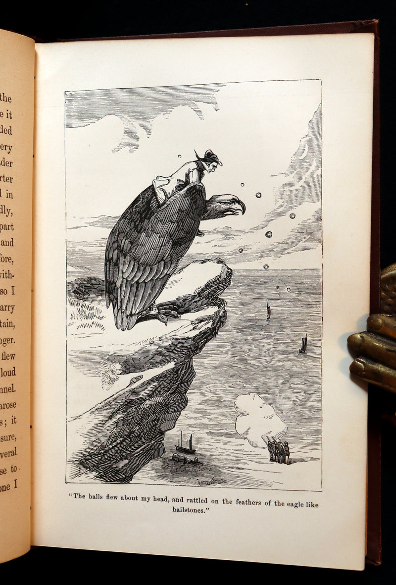 1880 Rare Book - The Travels and Surprising Adventures of Baron MUNCHAUSEN Illustrated by Crowquill.