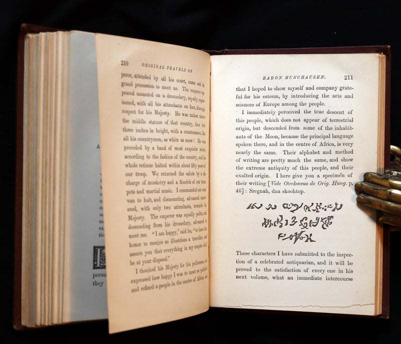1880 Rare Book - The Travels and Surprising Adventures of Baron MUNCHAUSEN Illustrated by Crowquill.
