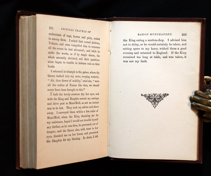 1880 Rare Book - The Travels and Surprising Adventures of Baron MUNCHAUSEN Illustrated by Crowquill.