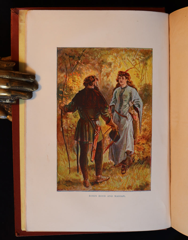 1895 Rare Book - THE LIFE AND ADVENTURES OF ROBIN HOOD by John B. Marsh illustrated by Browne.