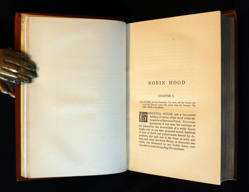 1895 Rare Book - THE LIFE AND ADVENTURES OF ROBIN HOOD by John B. Marsh illustrated by Browne.