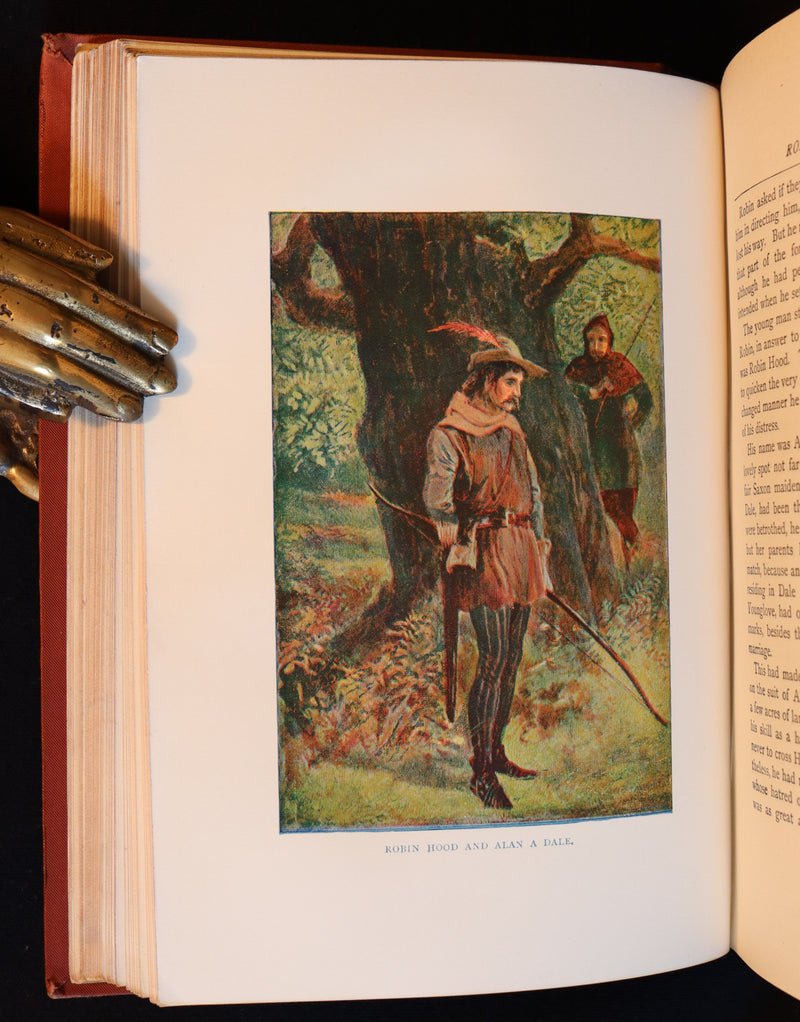 1895 Rare Book - THE LIFE AND ADVENTURES OF ROBIN HOOD by John B. Marsh illustrated by Browne.