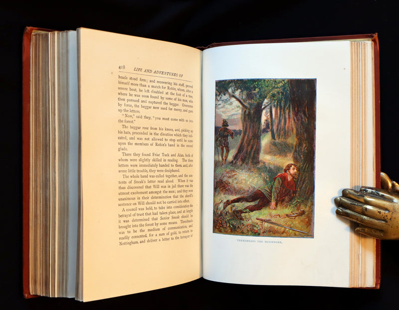 1895 Rare Book - THE LIFE AND ADVENTURES OF ROBIN HOOD by John B. Marsh illustrated by Browne.
