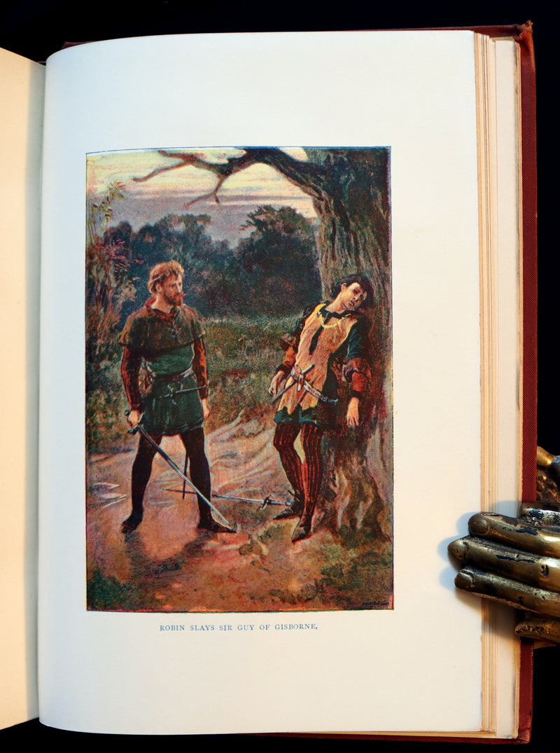 1895 Rare Book - THE LIFE AND ADVENTURES OF ROBIN HOOD by John B. Marsh illustrated by Browne.