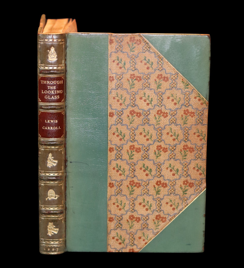 1927 Rare Sangorski binding - Through the Looking-Glass, and What Alice Found There by Lewis Carroll.