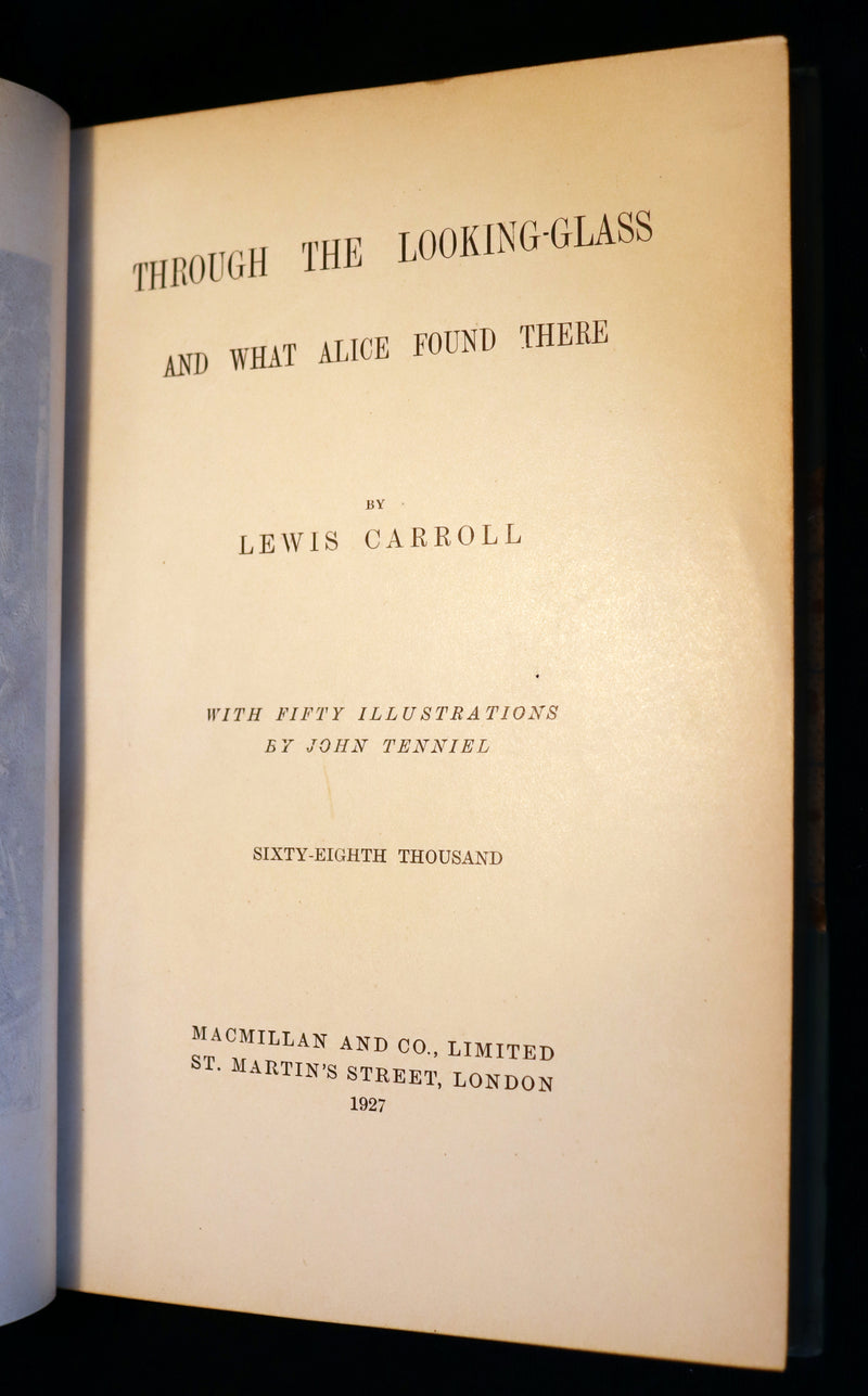 1927 Rare Sangorski binding - Through the Looking-Glass, and What Alice Found There by Lewis Carroll.