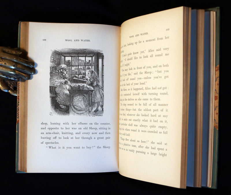 1927 Rare Sangorski binding - Through the Looking-Glass, and What Alice Found There by Lewis Carroll.