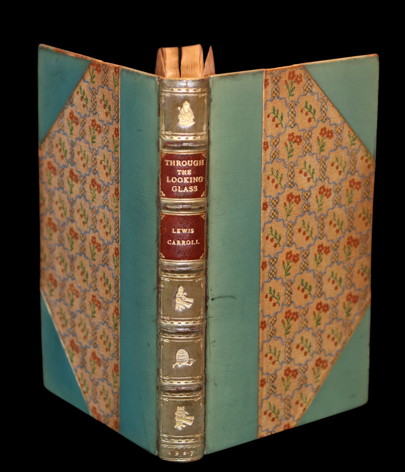 1927 Rare Sangorski binding - Through the Looking-Glass, and What Alice Found There by Lewis Carroll.