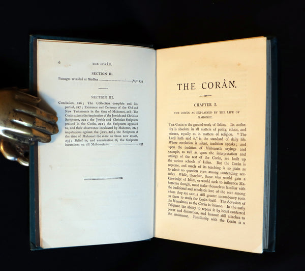 1878 Rare Book - The CORAN (Quran) - Its Composition and Teaching by Sir William Muir.
