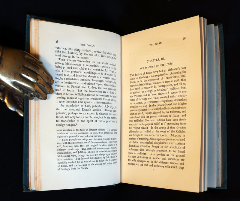 1878 Rare Book - The CORAN (Quran) - Its Composition and Teaching by Sir William Muir.