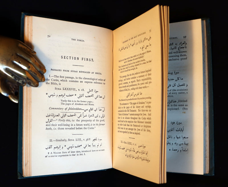 1878 Rare Book - The CORAN (Quran) - Its Composition and Teaching by Sir William Muir.