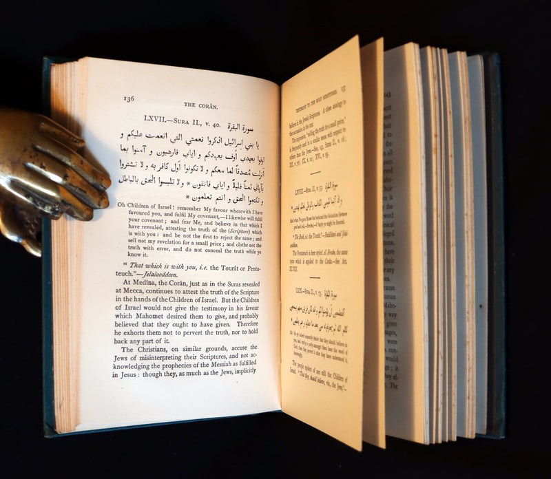 1878 Rare Book - The CORAN (Quran) - Its Composition and Teaching by Sir William Muir.