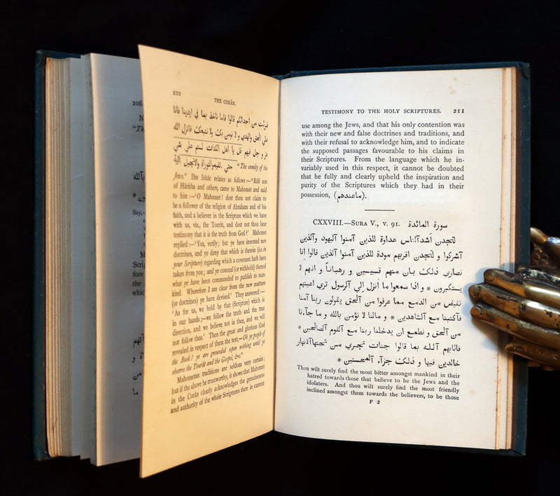 1878 Rare Book - The CORAN (Quran) - Its Composition and Teaching by Sir William Muir.