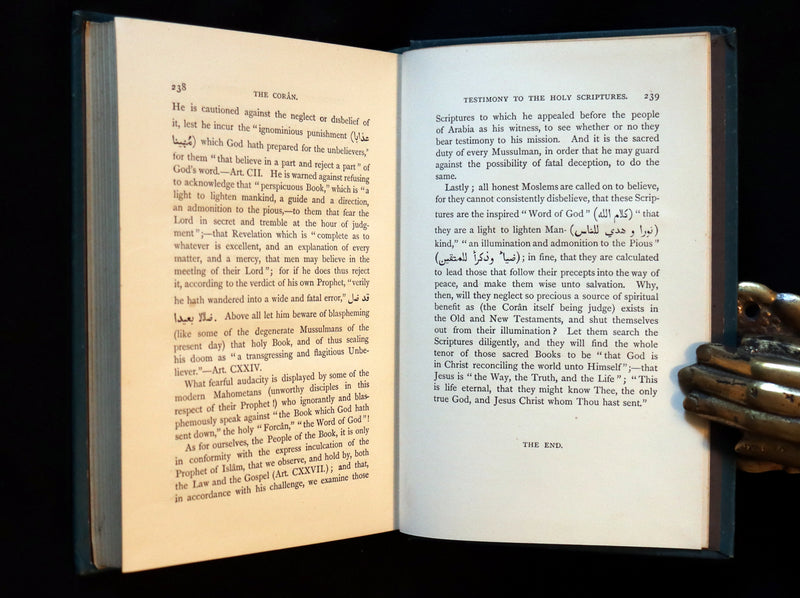 1878 Rare Book - The CORAN (Quran) - Its Composition and Teaching by Sir William Muir.