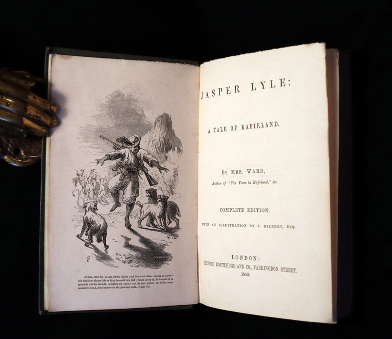 1852 Rare Book - Jasper Lyle a Tale of Kafirland - 1st English novel set in South Africa.