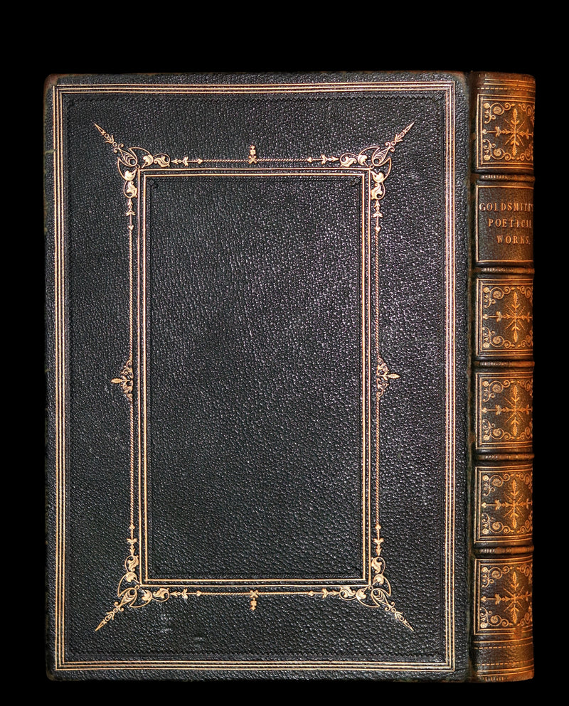 1846 Rare Book - The Poetical Works of Oliver Goldsmith illustrated. Including The Deserted Village.