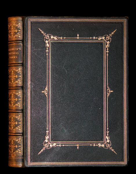 1846 Rare Book - The Poetical Works of Oliver Goldsmith illustrated. Including The Deserted Village.