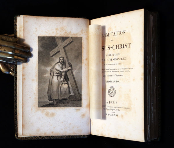 1821 Rare French Book - The Imitation of Christ - L'Imitation de Jesus Christ Illustrated by Horace Vernet.
