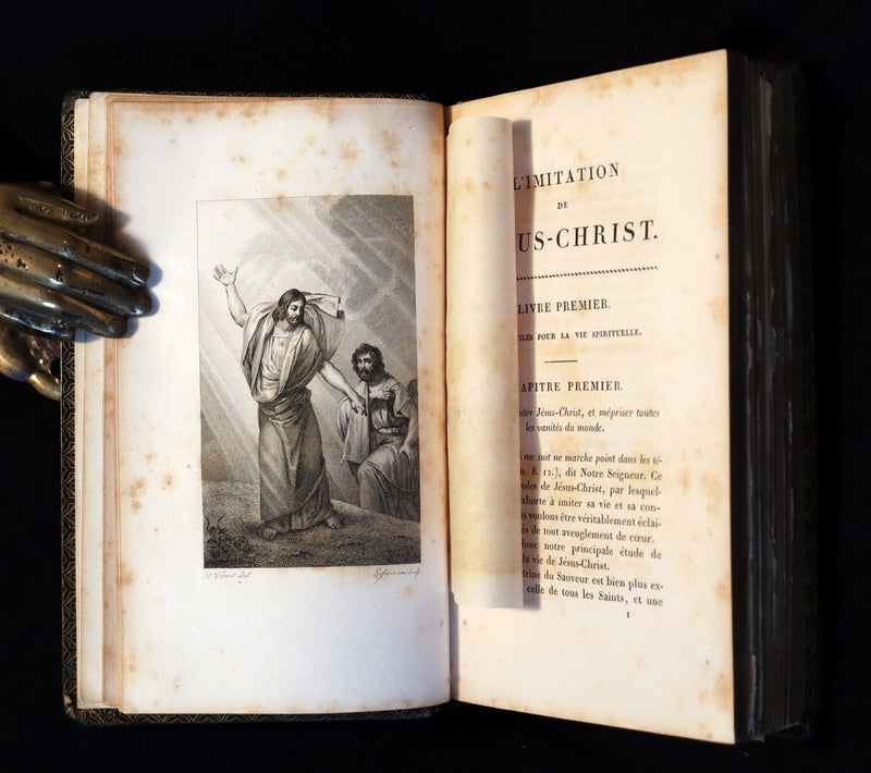 1821 Rare French Book - The Imitation of Christ - L'Imitation de Jesus Christ Illustrated by Horace Vernet.
