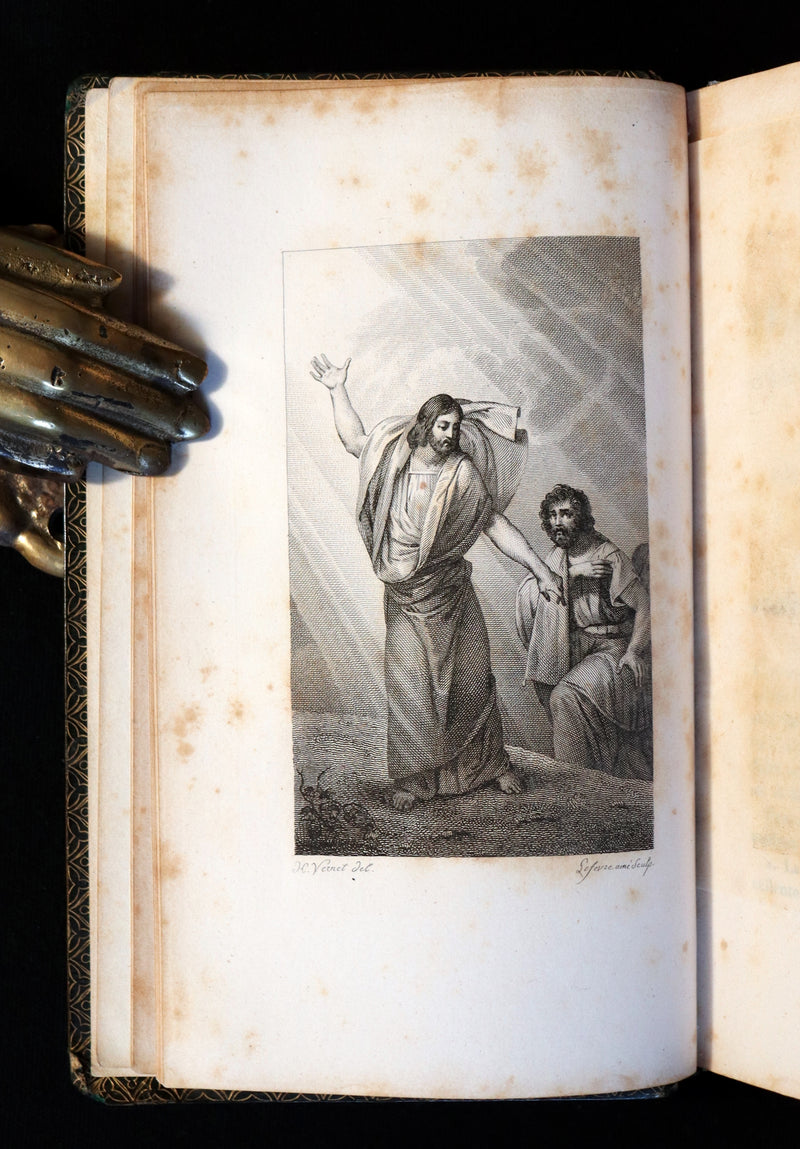 1821 Rare French Book - The Imitation of Christ - L'Imitation de Jesus Christ Illustrated by Horace Vernet.