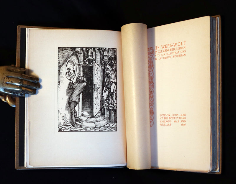 1896 Rare 1stED Book on Werewolves - THE WERE-WOLF written by Clemence Housman & Illustrated by Laurence Houseman.