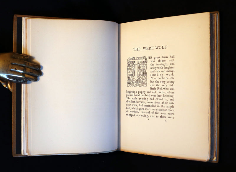 1896 Rare 1stED Book on Werewolves - THE WERE-WOLF written by Clemence Housman & Illustrated by Laurence Houseman.