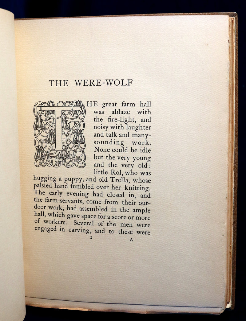 1896 Rare 1stED Book on Werewolves - THE WERE-WOLF written by Clemence Housman & Illustrated by Laurence Houseman.