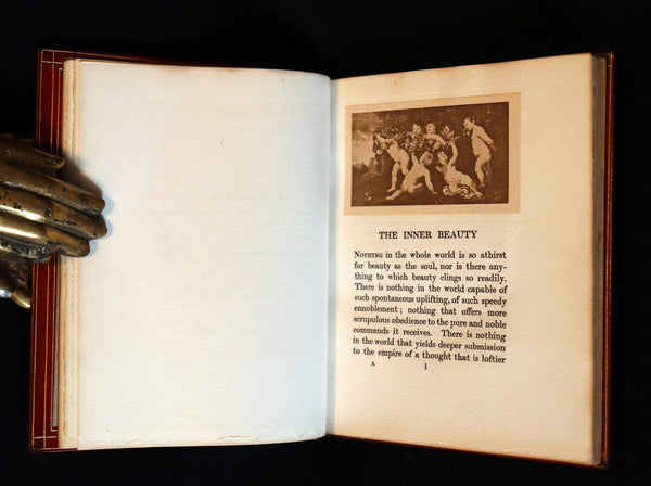1912 Rare Illustrated Edition bound by Sangorski - The INNER BEAUTY - Spiritual essays by Maurice Maeterlinck.