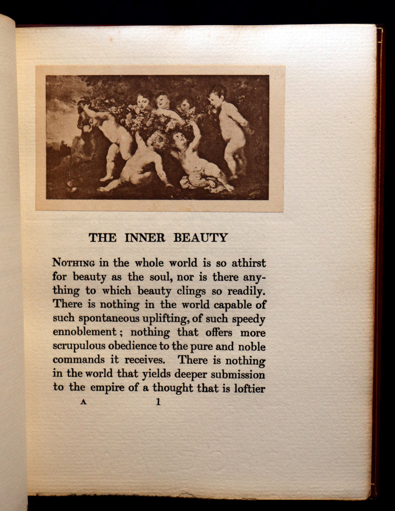 1912 Rare Illustrated Edition bound by Sangorski - The INNER BEAUTY - Spiritual essays by Maurice Maeterlinck.
