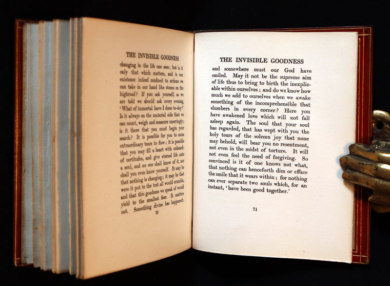 1912 Rare Illustrated Edition bound by Sangorski - The INNER BEAUTY - Spiritual essays by Maurice Maeterlinck.