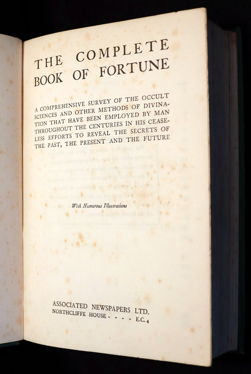 1930 Scarce Book - The Complete Book of Fortune A Comprehensive Survey Of The Occult Sciences & Other Methods Of Divination.