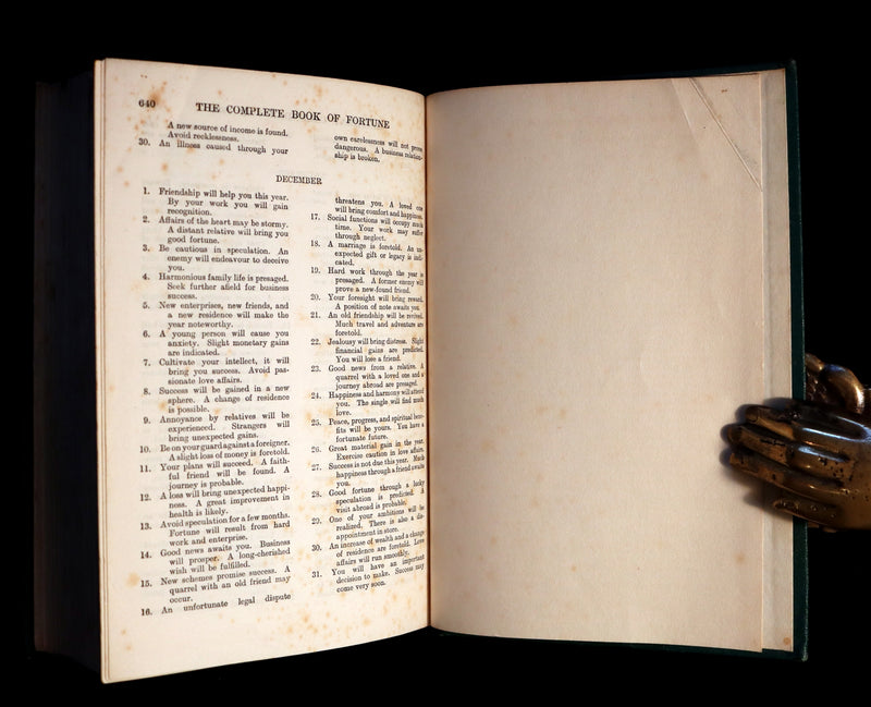 1930 Scarce Book - The Complete Book of Fortune A Comprehensive Survey Of The Occult Sciences & Other Methods Of Divination.