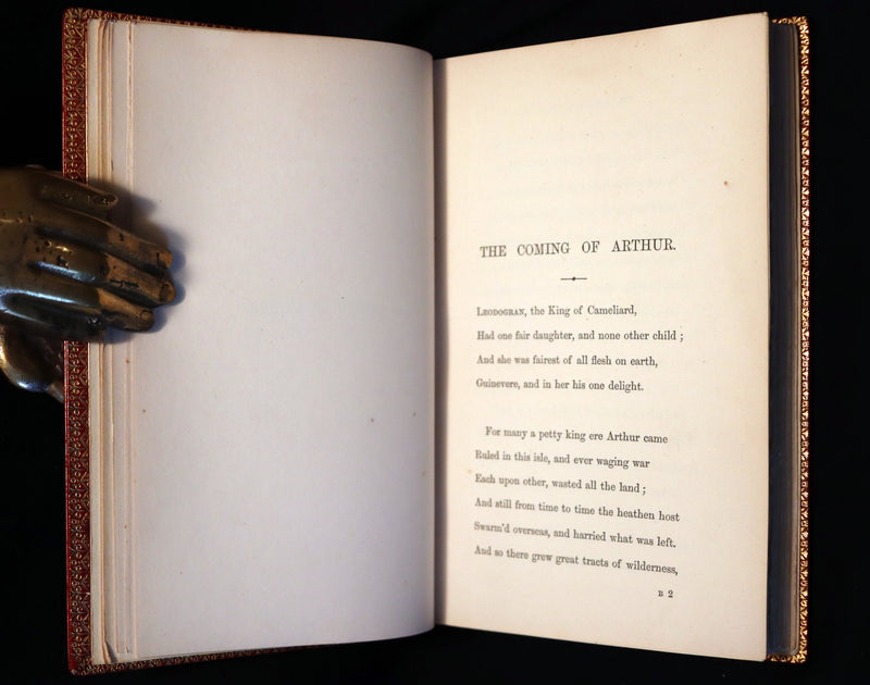 1870 1stED Zaehnsdorf Binding - Legend of King Arthur - The Holy Grail by Alfred Tennyson.