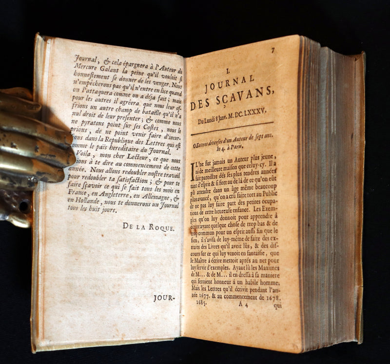 1686 Scarce French Book - Scientists' Journal for year 1685 - Lunar Eclipse & various subjects