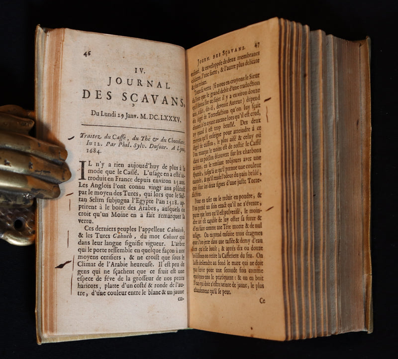 1686 Scarce French Book - Scientists' Journal for year 1685 - Lunar Eclipse & various subjects