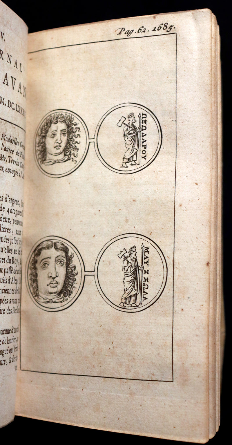 1686 Scarce French Book - Scientists' Journal for year 1685 - Lunar Eclipse & various subjects