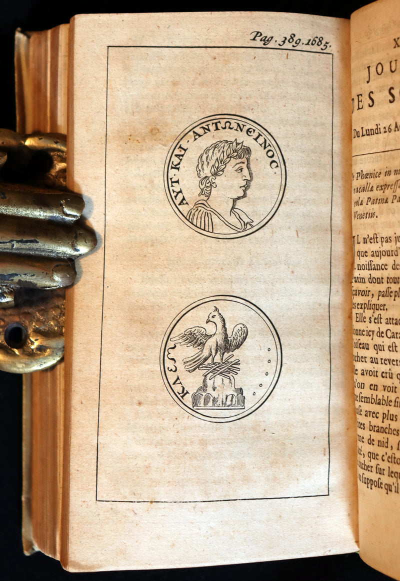 1686 Scarce French Book - Scientists' Journal for year 1685 - Lunar Eclipse & various subjects