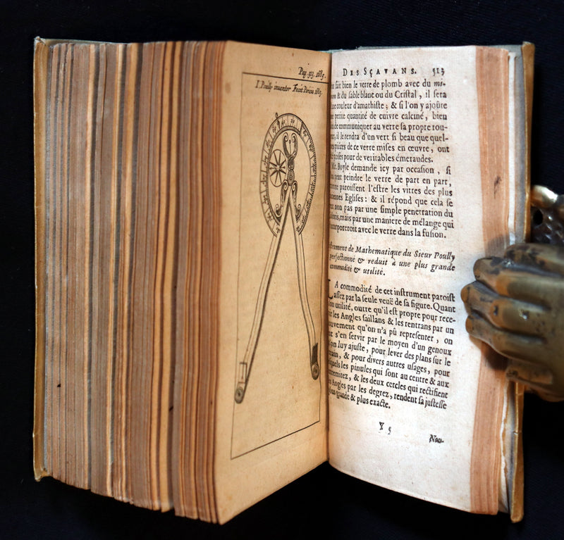 1686 Scarce French Book - Scientists' Journal for year 1685 - Lunar Eclipse & various subjects