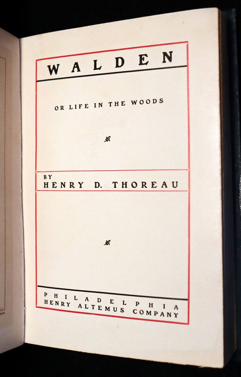 1899 Scarce Victorian Book - WALDEN or Life in the Woods by Henry David Thoreau.