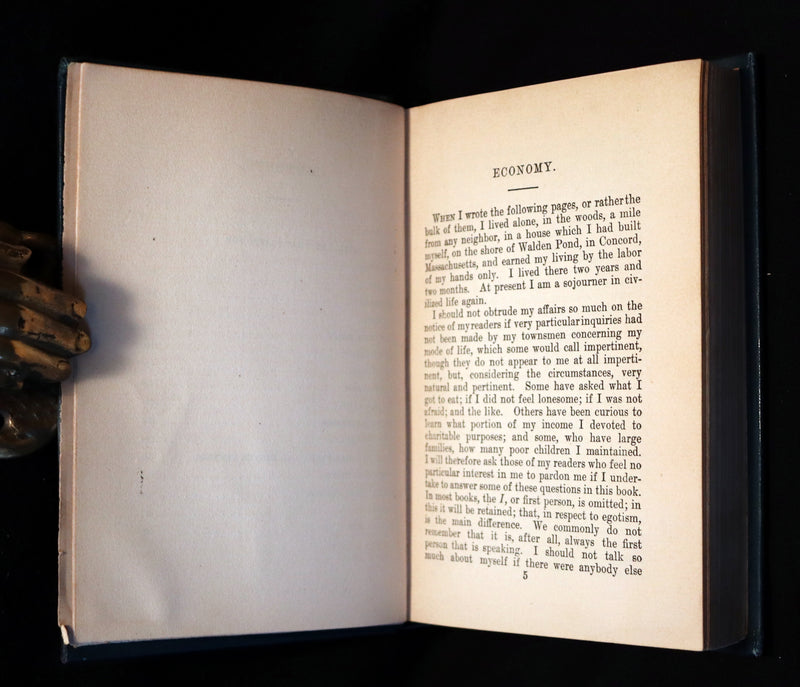 1899 Scarce Victorian Book - WALDEN or Life in the Woods by Henry David Thoreau.