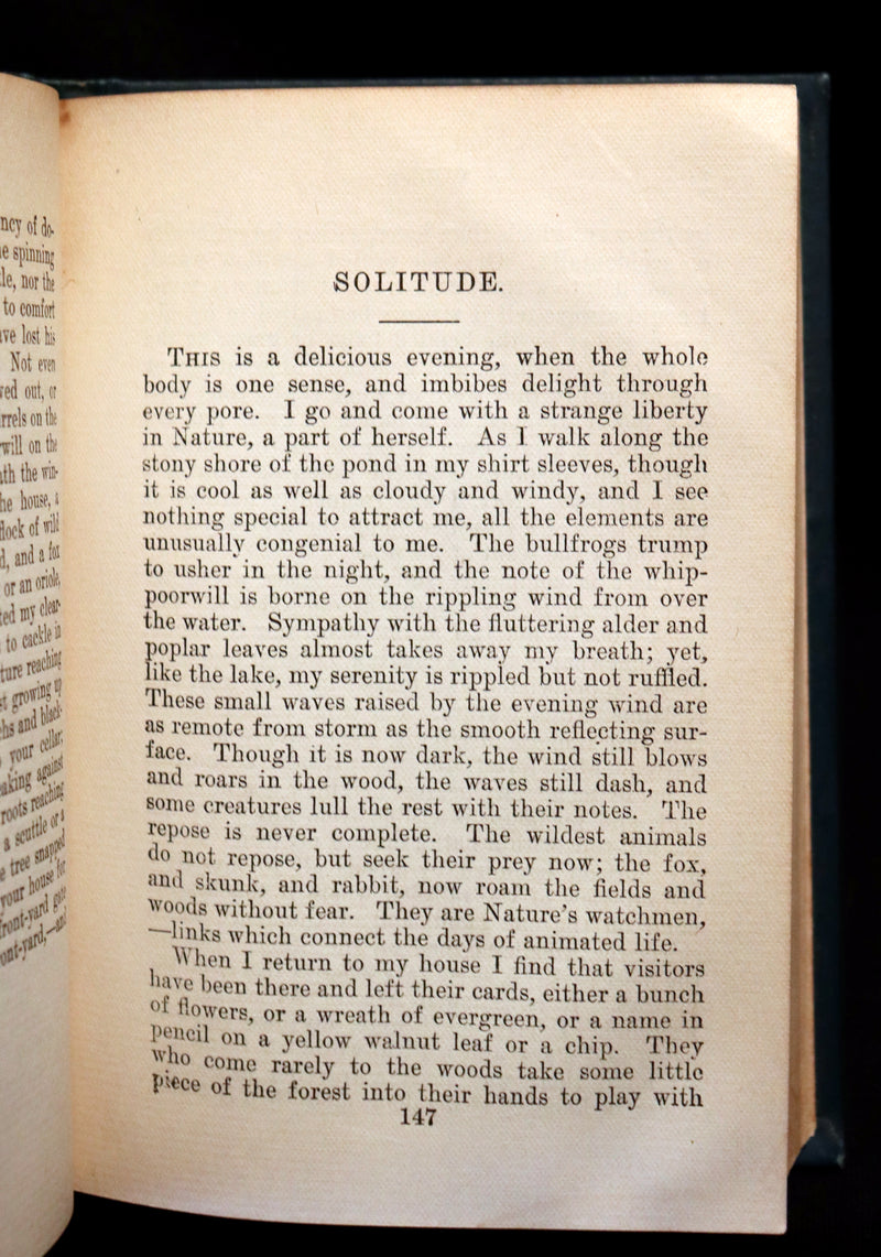 1899 Scarce Victorian Book - WALDEN or Life in the Woods by Henry David Thoreau.