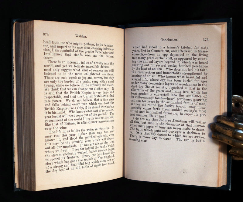 1899 Scarce Victorian Book - WALDEN or Life in the Woods by Henry David Thoreau.